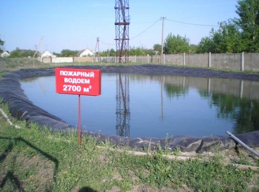 Установка пожарных резервуаров